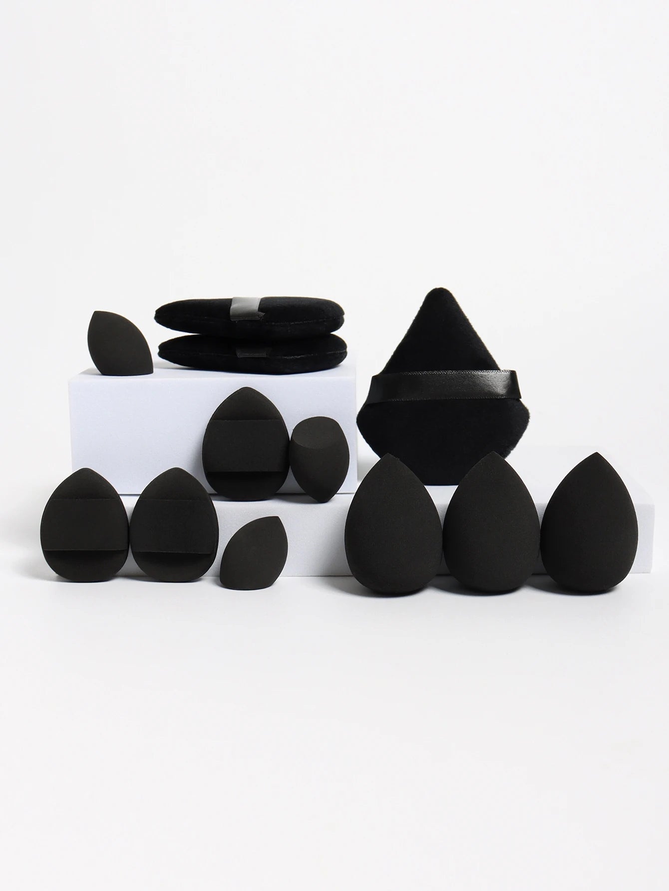 Jura (12-Piece All-Purpose Makeup Sponge Set, Made of 3 Loose Powder Puffs, 3 Mini Air Cushion Puffs, 3 Beauty Eggs and 3 Mini Beauty)