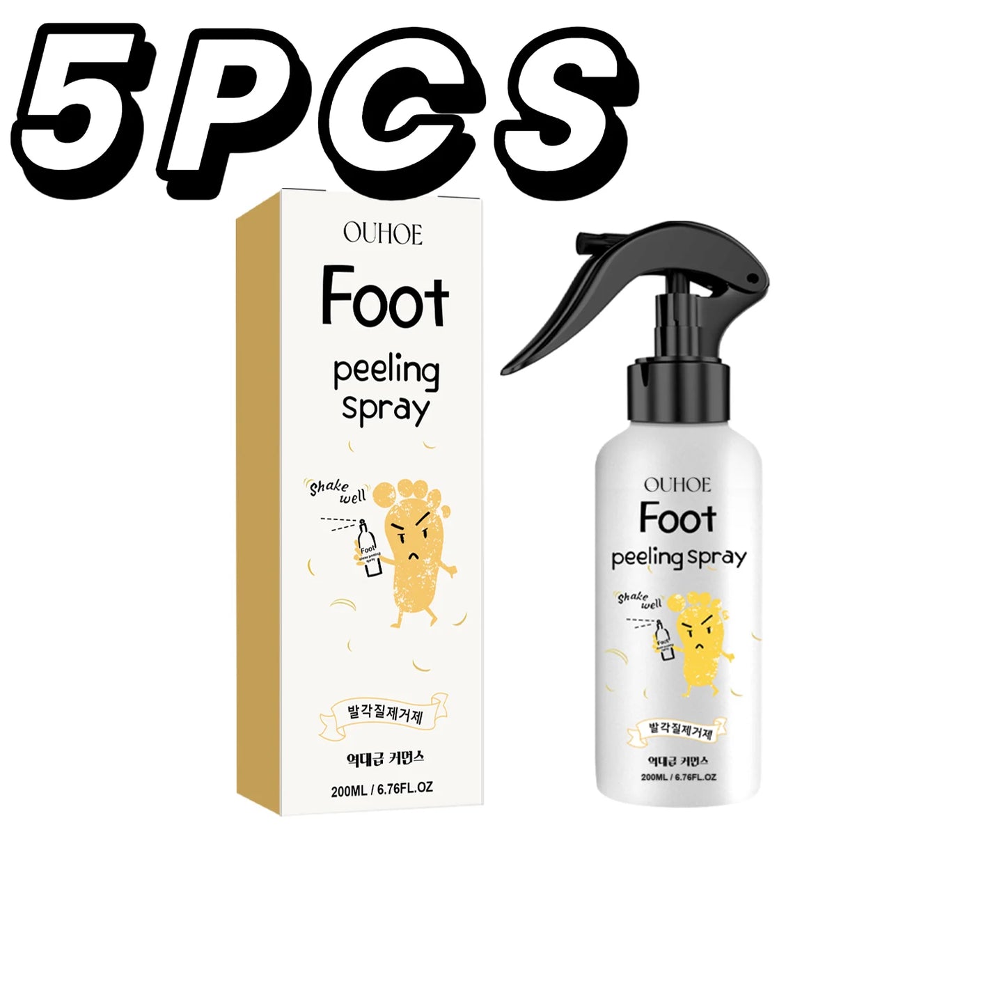 Foot Exfoliating Spray Repair Brightening Anti-Drying Crack Peeling Dead Skin Calluses Odor Removal Whitening Feet Care Liquid