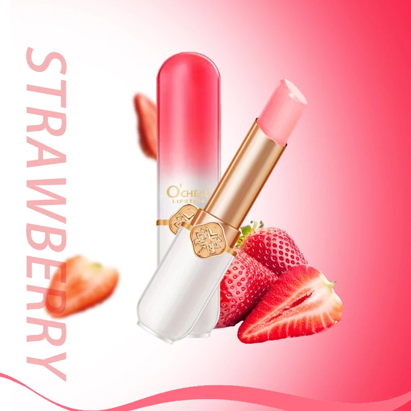 O'CHEAL Color Fruit Lipstick Peach Temperature Changing Lip balm Moisturizing