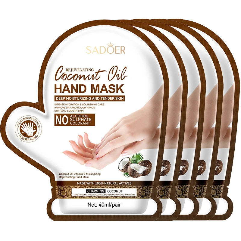 Coconut Moisturizing Hand Mask Whitening Nourishing Anti-aging Hydrating Hand Gloves for Hands Skin Care Products
