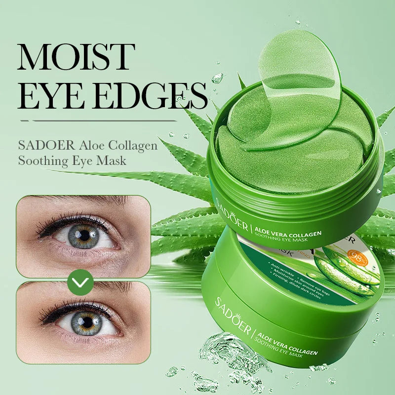 60pcs Collagen & Aloe Vera Eye Mask