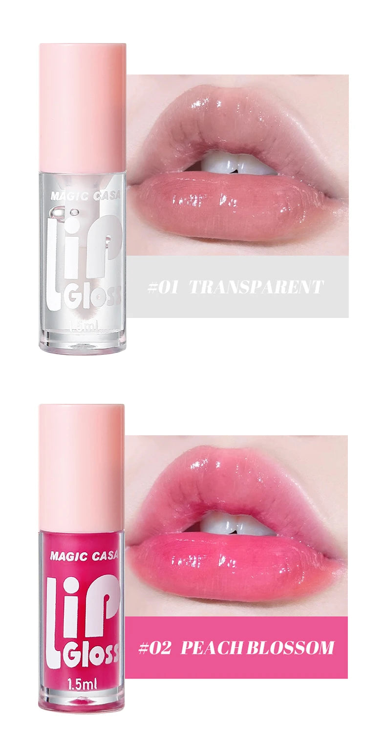 MAGIC CASA 6pcs/set Small bottle Hydrating Jelly Lip Oil long-lasting Moisturizing smooth shimmering Lip Hydrating Liquid