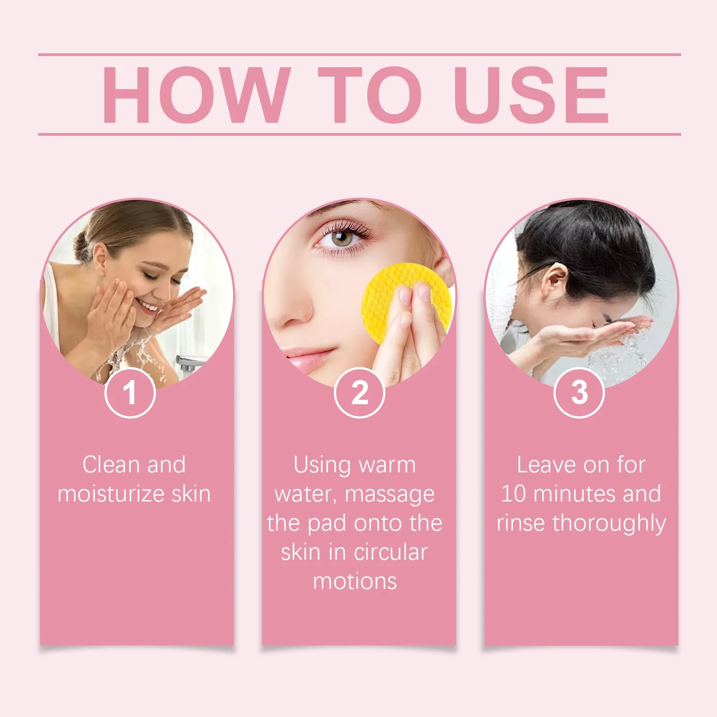 40pcs Turmeric Kojic Acid Facial Cleansing Pads Exfoliating Cleaning Remover Pores Dirt Moisturizing Daily Face Clean Skin Care