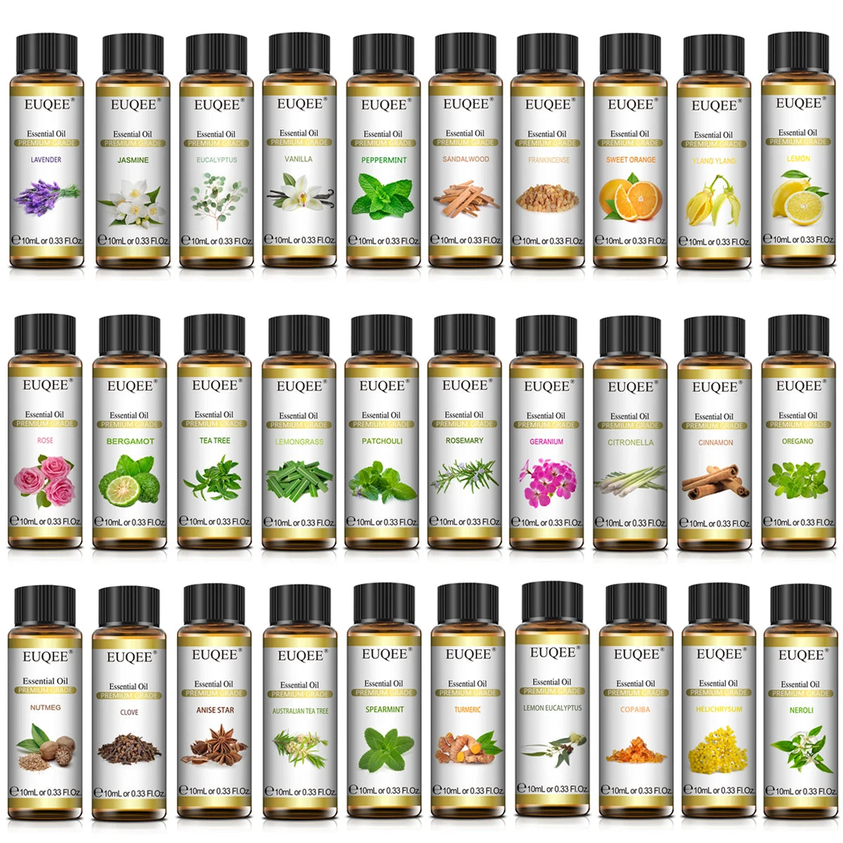 Relax (10ml Pure Natural Essential Oil Lavender Jasmine Eucalyptus Vanilla Sandalwood Sweet Orange Lemon Oregano Neroli Fragrance)