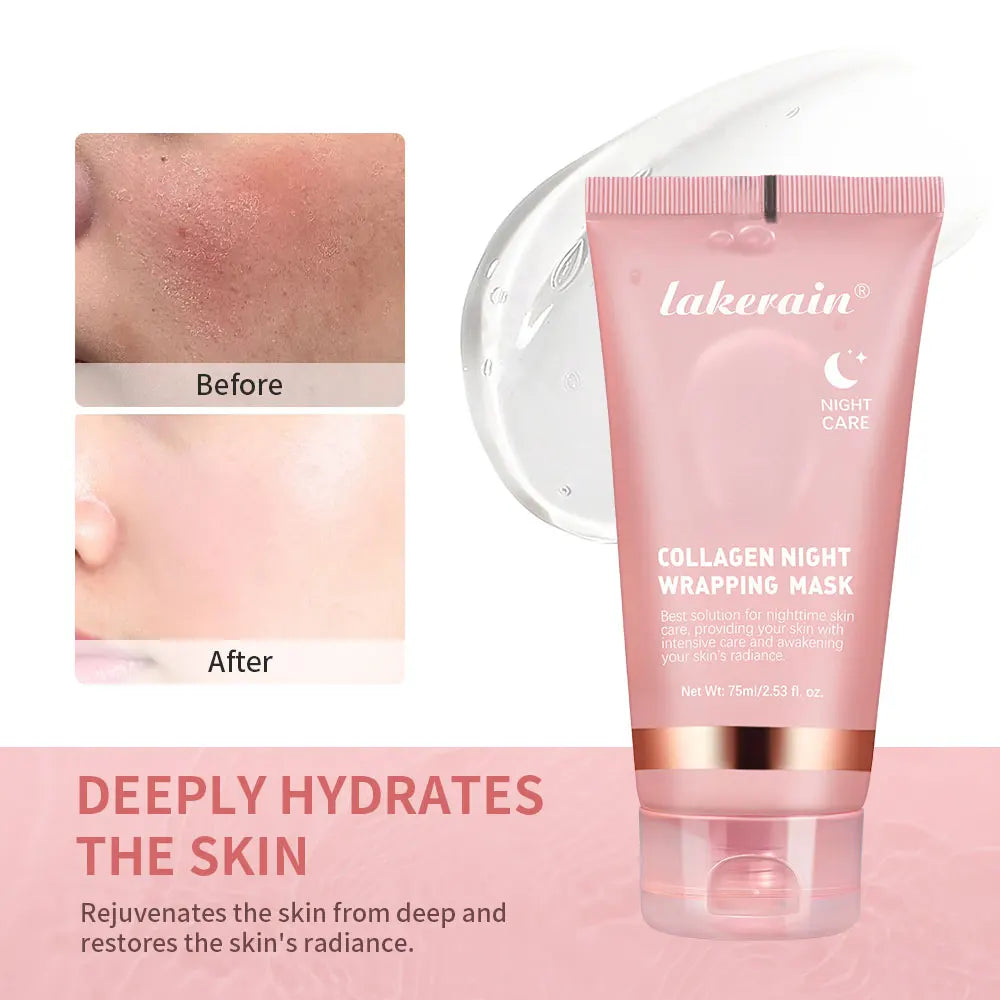 Mask Korean Collagen Night Wrapping Mask Deeply Hydrates Night Care Mask Cream