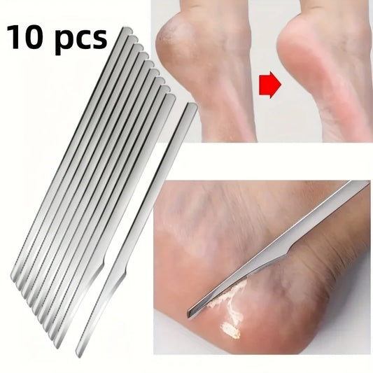 Professional 10-Piece Stainless Steel Pedicure Set - Complete Foot Care Tools for Salon-Quality Results at Home