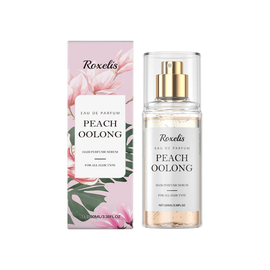 ROXELIS Peach Oolong Hair Perfume Serum Spray Long-Lasting Fragrance Cover Odor Boost Body Scent For Women Daily Use