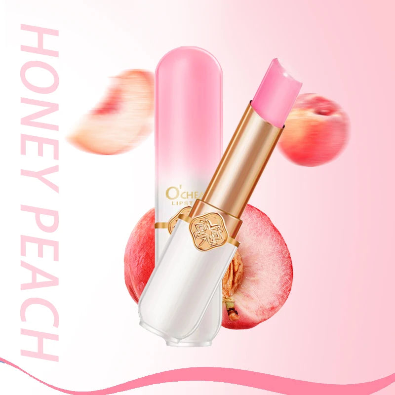 O'CHEAL Color Fruit Lipstick Peach Temperature Changing Lip balm Moisturizing