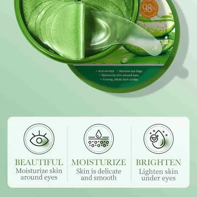 Aloe Vera Collagen Eye Mask Anti Dark Circles Removal Eyes Bags Moisturizing