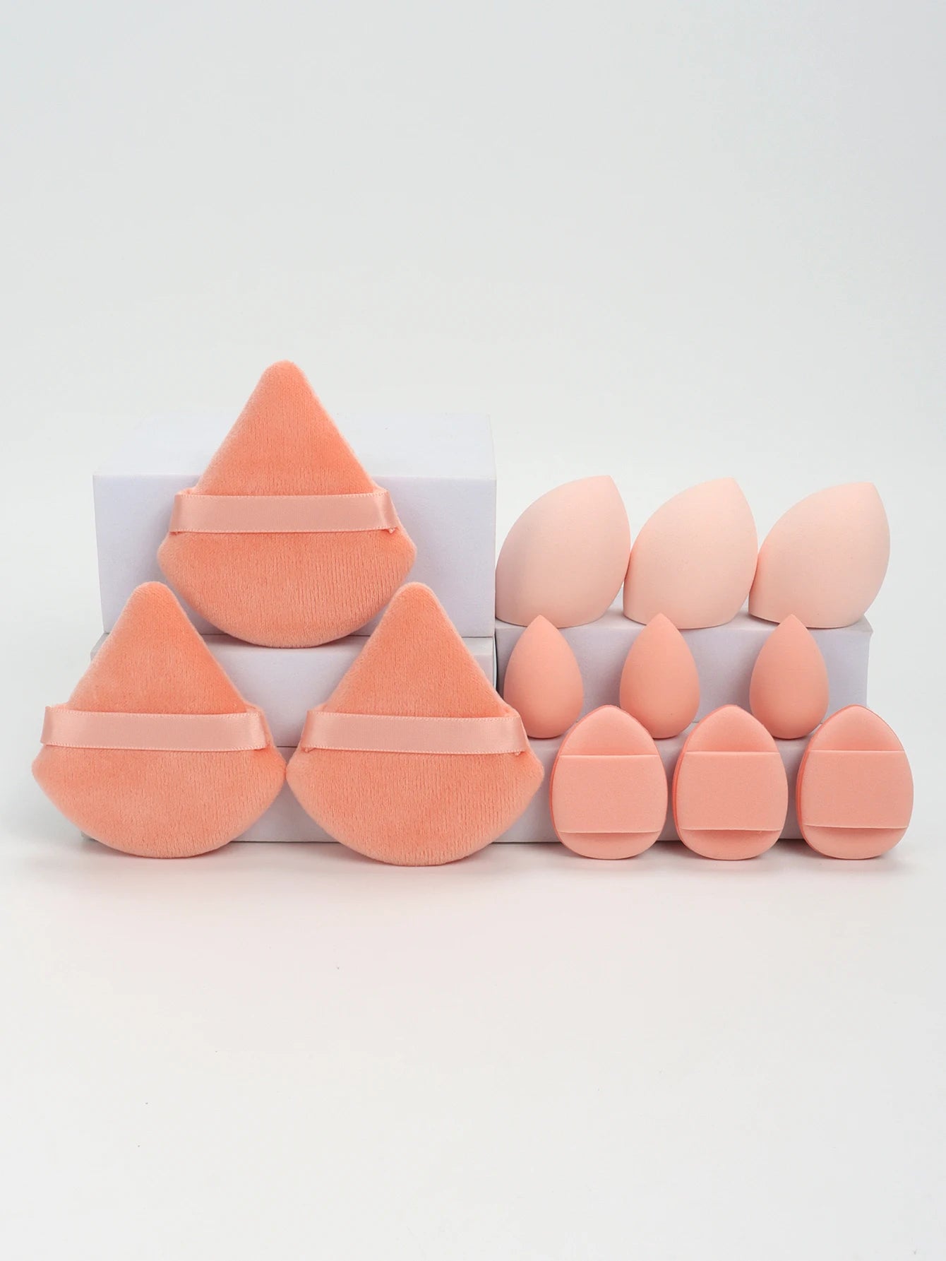Jura         (12-Piece All-Purpose Makeup Sponge Set, Made of 3 Loose Powder Puffs, 3 Mini Air Cushion Puffs, 3 Beauty Eggs and 3 Mini Beauty)