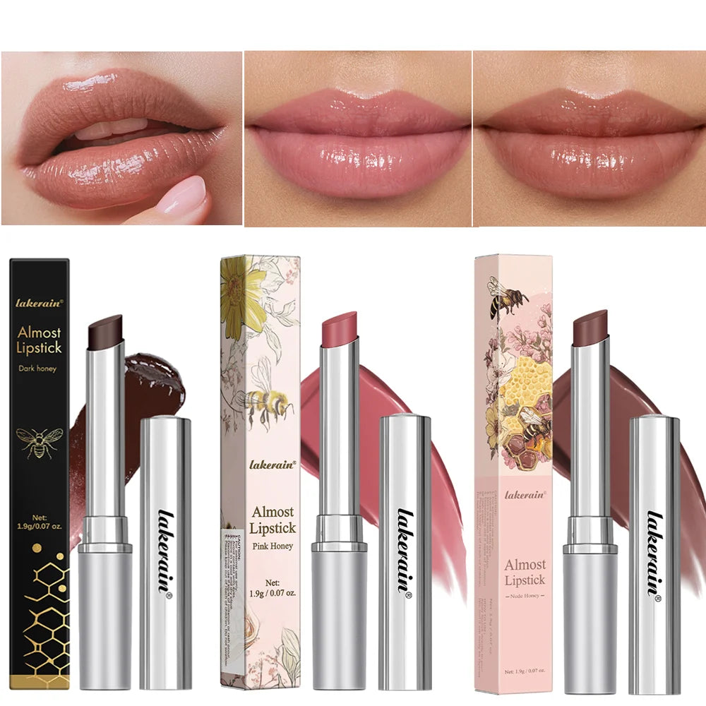 Black Honey Lipstick Long Lasting Moisturizing Natural Lip Plumper Makeup Lip Plumping Gloss Cosmetics Exfoliating for Lip