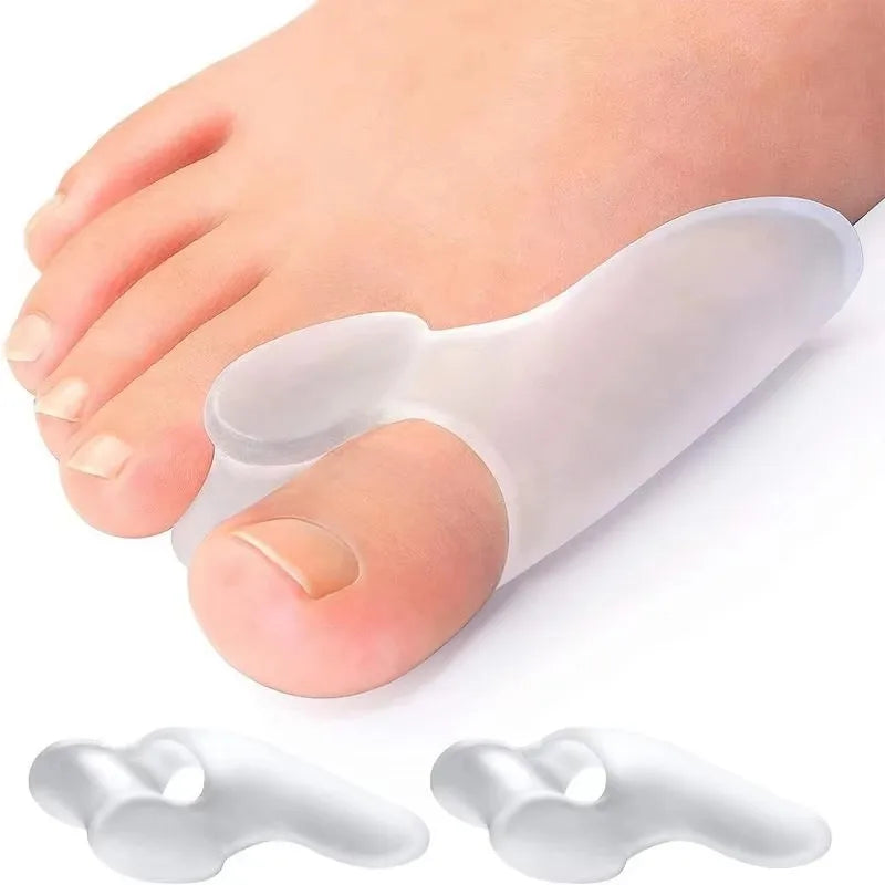 2Pcs Silicone Gel Thumb Corrector Bunion Foot Toe Hallux Valgus Protector Separator Finger Straightener Adjuster Foot Care Tool