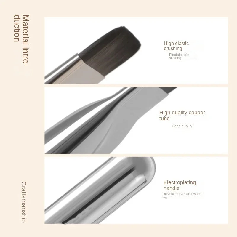 Premium Korean Silver Makeup Brush - Professional Quality for Flawless Application