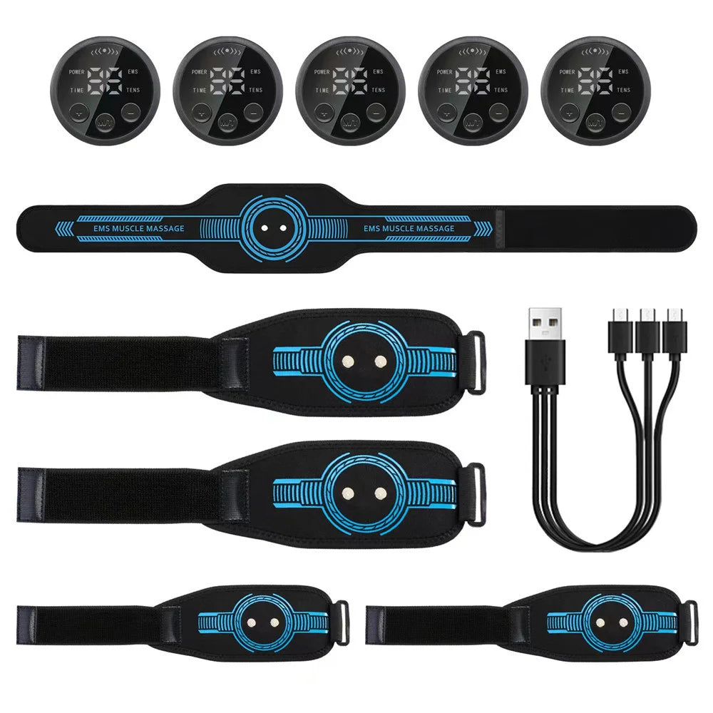 B T D abdominal fitness suit intelligent massage abdominal belt sticker can be used with water spray without gel pad USB charging