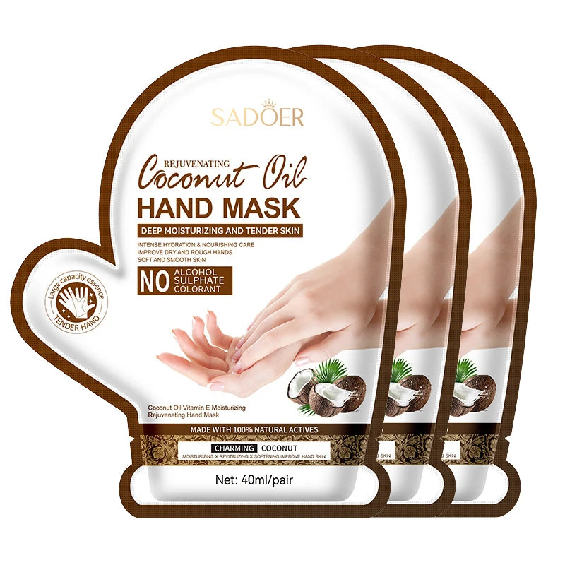 Coconut Moisturizing Hand Mask Whitening Nourishing Anti-aging Hydrating Hand Gloves for Hands Skin Care Products