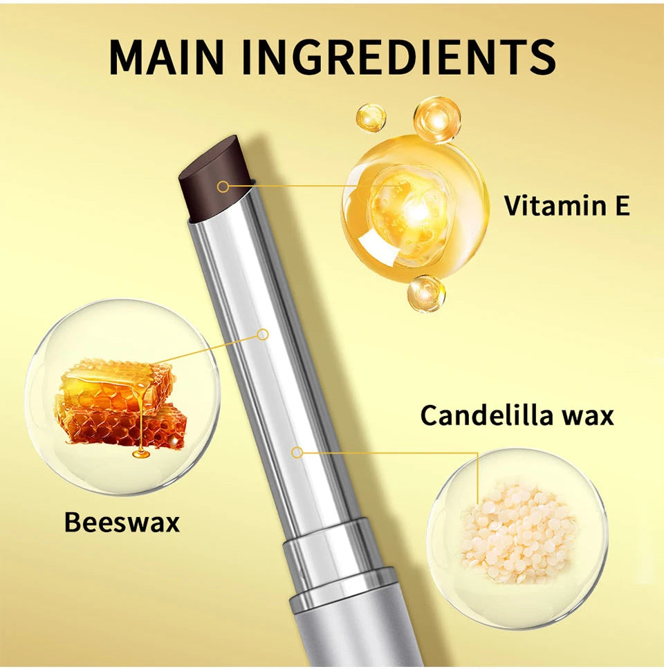 Black Honey Lipstick Long Lasting Moisturizing Natural Lip Plumper Makeup Lip Plumping Gloss Cosmetics Exfoliating for Lip