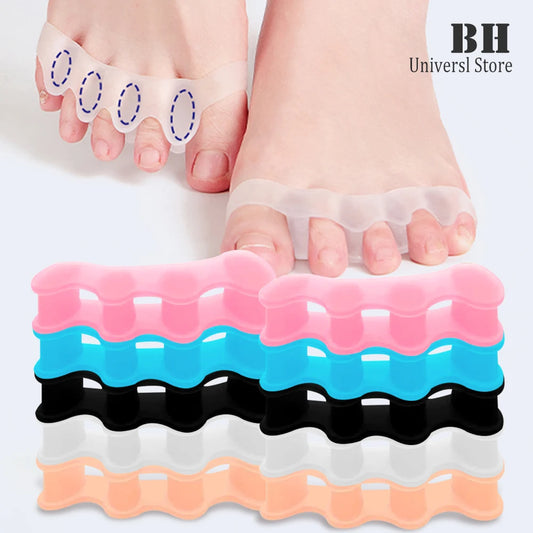 Silicone Finger Toe Protector Toe Separators Stretchers Straightener Bunion Protector Pain Relief Foot Care 5 Colors