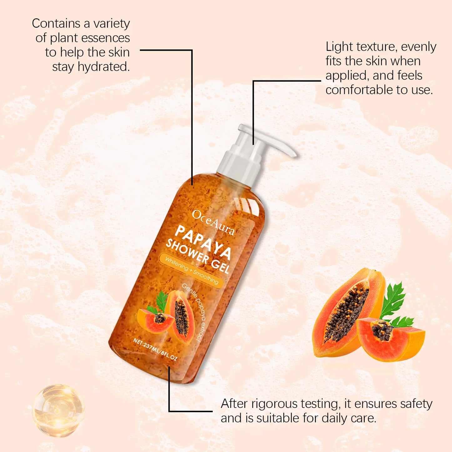 OCEAURA Body Nourishing Shower Gel Reducing Dirt Improving Roughness Relieve Dryness Moisturizing Epidermis Body Care Shower Gel