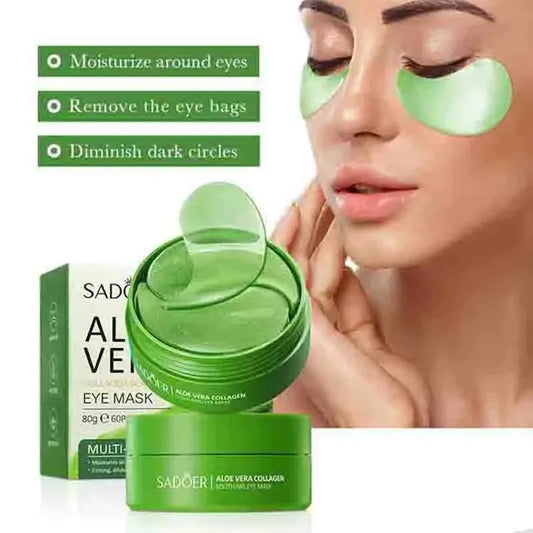 Aloe Vera Collagen Eye Mask Anti Dark Circles Removal Eyes Bags Moisturizing