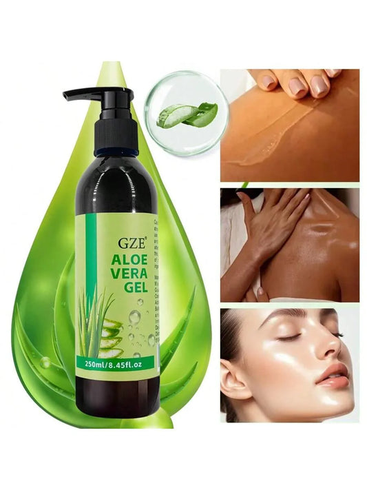 GZE Aloe Vera Gel Boosts Skin Vitality & Hair Hydration & Frizz Control, Sensitive Skin Deeply Moisturizes & Nourishes