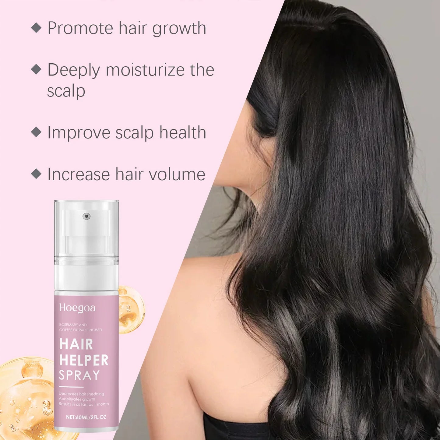 Rosemary Hair Nourishing Spray Strengthen Growth Repair Scalp Damage Keep Shiny Restore Soft For Curly Hair Care Essential Oils