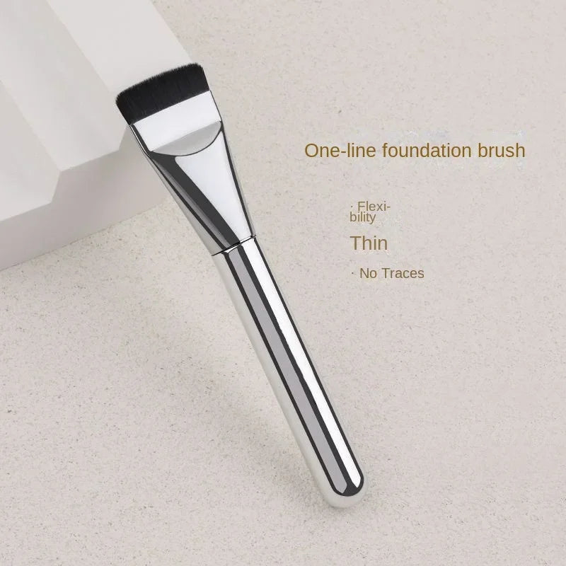 Premium Korean Silver Makeup Brush - Professional Quality for Flawless Application