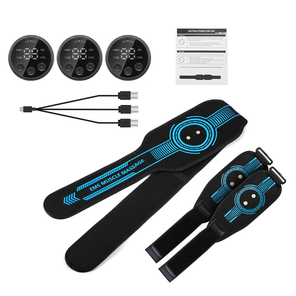 B T D abdominal fitness suit intelligent massage abdominal belt sticker can be used with water spray without gel pad USB charging