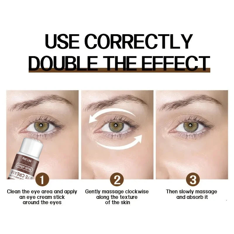 Natural Caffeine Powerful Moisturizing Firming Eye Cream 20g for Puffy and Dark Circles Post-Lifting Area after Using, Reduce Wrinkles and Aging, Light Beige Relaxation