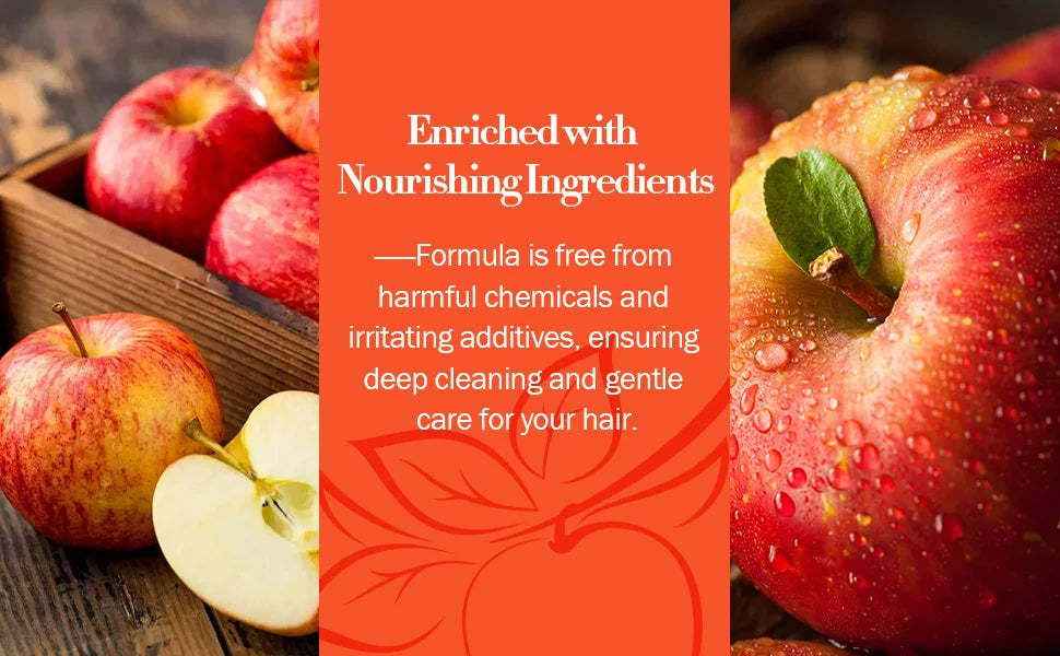 GOIPLE 2 in 1 Apple Cider Vinegar Shampoo Conditioner Refreshes Anti-Dandruff Hair Deep Clean Scalp for Locs Dreadlocks Twist