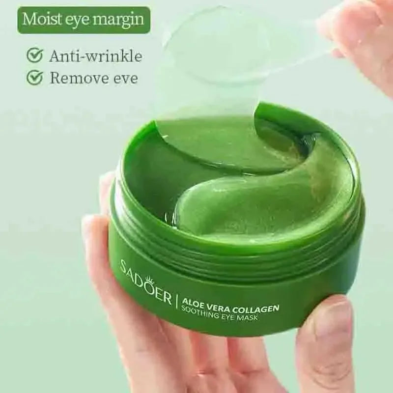 Aloe Vera Collagen Eye Mask Anti Dark Circles Removal Eyes Bags Moisturizing